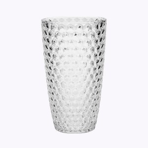 Diamond Cut Acrylic Glasses Drinking Set of 4 (19oz), Plastic Drinking Glasses, BPA Free Cocktail Glasses, Drinkware Set, Drinking Water Glasses - 1 of 1