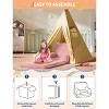 Kids Couch, 2-in-1 Convertible Teddy Fleece Fabric Toddler Sofa Chair, Soft Fold Out Couch Lounger for Kids, Comfy Children's Sofa Bed - 3 of 4