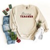 Simply Sage Market Women's Graphic Sweatshirt Merry Teacher Buffalo Plaid - 2 of 2