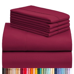 LuxClub 4-7 PC Silky Soft Cooling Deep Pocket Performance Sheet Set - 1 of 4
