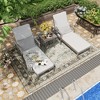 HAPPATIO Aluminum Patio Chaise Lounge, Aluminum Patio Lounge Chair, Pool Lounge Chair with Cushion, Outdoor Chaise Lounge Chair for Deck (Gray) - 2 of 4