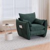 Dolonm Sharp-Angle Chair Chenille Modern Accent Seat, Ergonomic Design Easy Assembly for Living Room Bedroom Office - 3 of 4