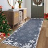 Washable Christmas Decorative Snowflake Area Rug Non-Slip Low Pile Indoor Xmas Rugs for Living Room Bedroom - 3 of 4