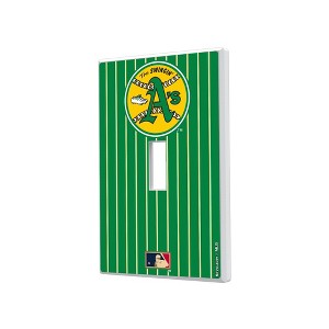 MLB Cooperstown West Teams Pinstripe Hidden-Screw Light Switch Plate for Single Toggle - 1 of 4
