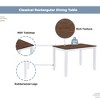 Rustic Minimalist Wood 5-Piece Dining Table Set with 4 X-Back Chairs-ModernLuxe - 4 of 4