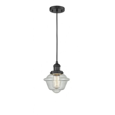 Oxford - 1 Light Cord Hung Mini Pendant In Traditional Style-8 Inches Tall and 7.5 Inches Wide