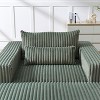 NicBex Couches for Living Room 75"W Corduroy Sponge Sofa Lounge Chair Fluffy Modern Sleeper Chair with Removable Footrest for Bedroom - 3 of 4