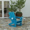 Merrick Lane HDPE Adirondack Chair with Cup Holder and Pull Out Ottoman, All-Weather HDPE Indoor/Outdoor Chair - 2 of 4