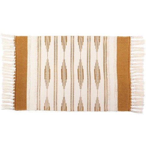 Okuna Outpost Boho Themed 23.6 X 35 In Bathroom Rug Mat With