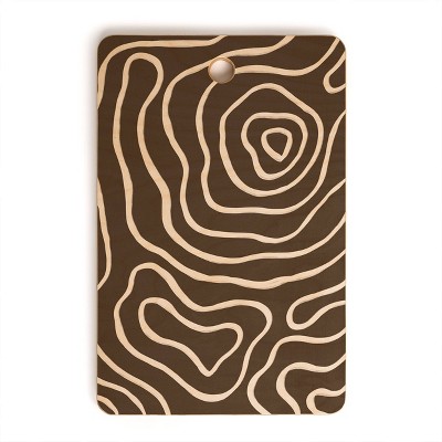 17" Wood Alisa Galitsyna Topographic Map Cutting Board - society6