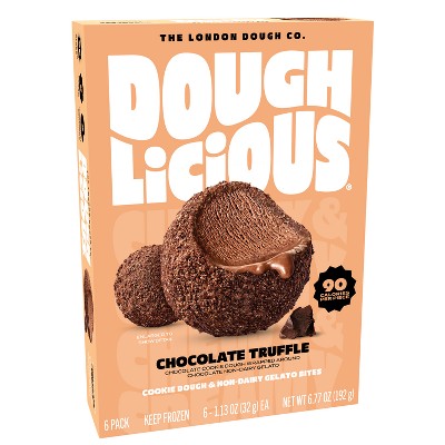 Doughlicious Chocolate Truffle Frozen Cookie Dough & Gelato Bites - 7.2oz/6ct
