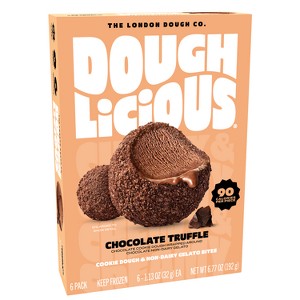 Doughlicious Chocolate Truffle Frozen Cookie Dough & Gelato Bites - 7.2oz/6ct - 1 of 3