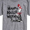 Men's - Dr. Seuss - Happy Halloween Skeleton Cat Short Sleeve Graphic T-Shirt - 2 of 4