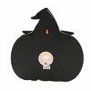 Roman 13.0 Inch Happy Halloween Lighted Pumpkin Witches Hat Bat Cat Pumpkin Figurines - 2 of 3