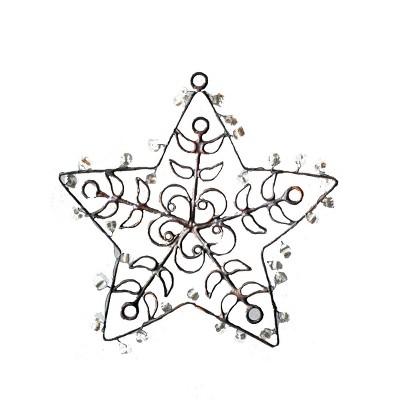 Northlight 3.5" Handcrafted Weathered Jeweled Star Christmas Ornament - Brown