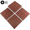 Pure Garden Dual Sided Outdoor Tile Flooring 16"x16" Red 8pk - 3 of 4