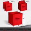 Sorbus 13 Inch 8 Pack Sturdy Collapsible Fabric Storage Cubes with Handle - for Organizing Clothes, Toys, Books, Shelves & more - 3 of 4