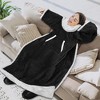PAVILIA Wearable Blanket with Sleeves and Foot Pockets, Fleece Warm Snuggle Pocket Sleeved Throw for Women Men Adults - 3 of 4