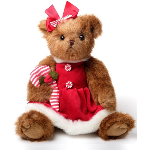 Bearington Christa Cane Christmas Stuffed Animal, 14 Inch, Christmas Teddy  Bear Plush