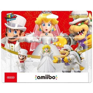 Amiibo Collection Super Mario Odyssey - Bowser+Mario+Peach wedding