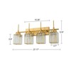 LLHZSY Modern Wall Light Sconce Dimmable Rectangular Wall Light Bathroom Crystal Vanity Light - Gold/Black - 1/2/3/4/5 Light - 3 of 4