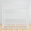Twin XL Over Twin XL Over Twin XL Bunk Bed, Metal Triple Bunk Bed Frame with Guardrails, Noise-Reduced Design,kids bed - 4 of 4