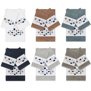 Linum Home Textiles 100% Turkish Cotton KHLOE Embellished Towel Set - 1 of 4