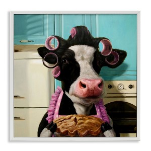 Stupell Industries Glamorous Cow Baking Pie, 24" x 24" - 1 of 4