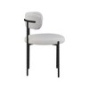 Meridian Furniture,Beacon Vegan Leather and Boucle Fabric Dining Chair, Set of 2 - 4 of 4