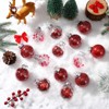 30 PCS Christmas Ball Ornaments for Christmas Trees, Decorative Hanging Ornaments Set, Red - 2 of 4