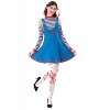 Clotth Womens Circus Dress for Halloween - Costume Cosplay Doll for Adult, Carnival Cosplay Dress with Top + Red Ribbon, Multicolor - 4 of 4