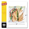 Glad Sandwich Zipper Bags, 6.63" x 8", Clear, 600/Carton - image 2 of 4