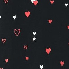black red falling hearts
