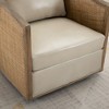 Swivel Barrel Leather Chair, Comfy Round Accent Sofa Chair, 360 Degree Swivel Barrel Club Chair, Leisure Arm Chair For Home, Hotel - 3 of 4