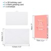 Unique Bargains 3D Handcrafted Pop-Out Gift Cards with Greeting Card and Envelope Pink - 2 of 4