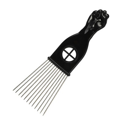 Unique Bargains Metal Afro Hair Pick Comb 6.89