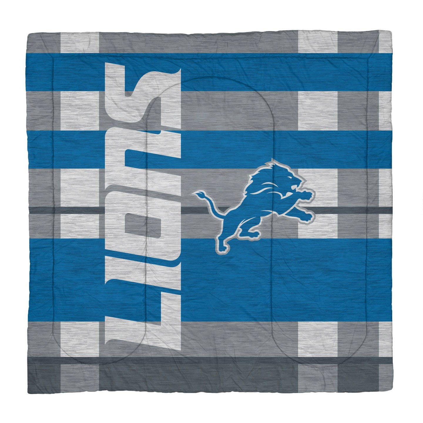 Постельное бельё NFL Detroit Lions Heathered Stripe Queen Bed in a Bag - 3pc, цвет: Полосатый — фото 2