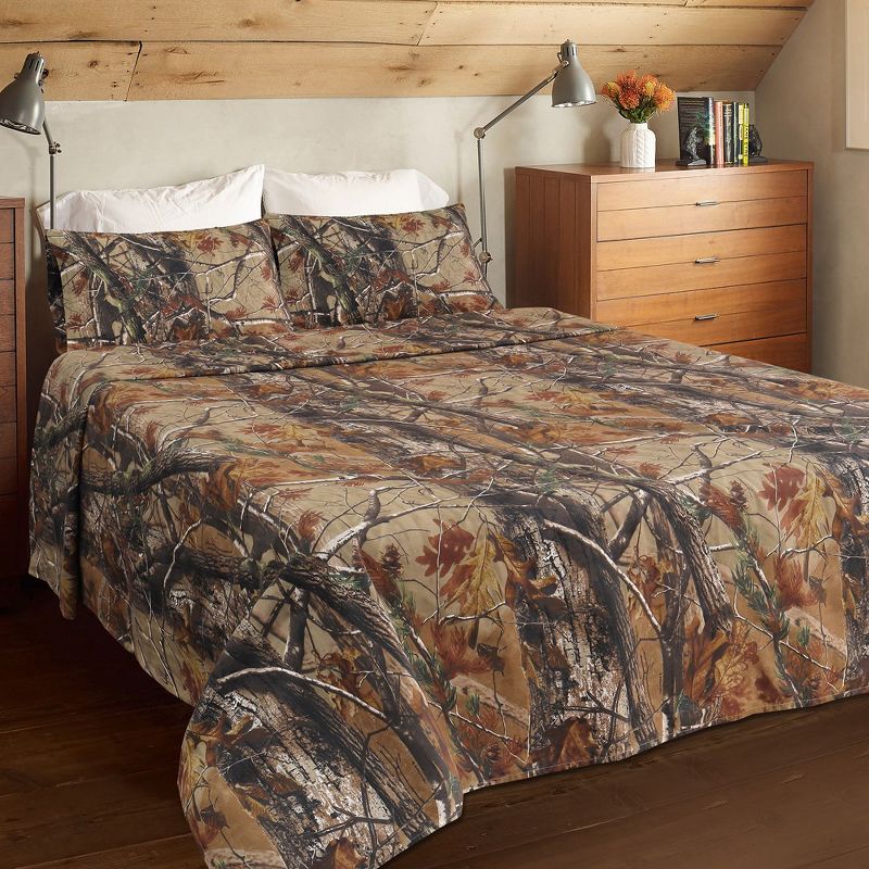 Realtree All Purpose Camo Sheet Set - Camouflage Printed Bedding - Easy Care Forest Theme Sheet Set for Bedroom, Hunting & Outdoor, 2 of 9