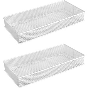 YBM Home White Mesh Drawer and Desk Organizer Tray, Pack of 2 - 1 of 4