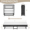 Folding Rollaway Guest Bed with Memory Foam Mattress and Side Storage Pocket - 4 of 4