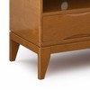 60" Solid Rubberwood Hardwood Mid Century Modern TV Media Stand with Cord Management, Three Large Drawers and Two Open Compartments for Living Room - 4 of 4