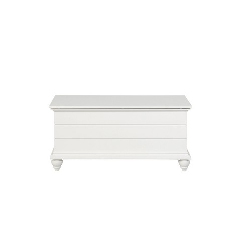 Gabriel Coastal Cedar Lined Storage Chest Bench White Powell