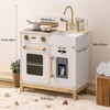 Robotime Dollhouses Pretend Play Kitchen Wooden Toy Set for 3 To Up Kids with Ice Make Oven, White, 22.4"*11.4"*24.4" - 3 of 4