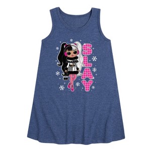 Girls' - LOL Surprise! - Winter Dolls Graphic Sleeveless Aline Dress - 1 of 4