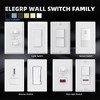 ELEGRP Decorator Double Rocker Light Switch, 2 Single Pole, 15A, 125V, in-Wall On/Off Switch, Self-grounding, w/Wall Plate, UL Listed,White 2PC - 3 of 4