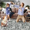 Celadon Oriental Floral Washable Runner Rug, Vintage Low Pile Carpet, Anti-Slip, Soft Non-Shedding Rug for Entryway Kitchen Hallway - 3 of 4