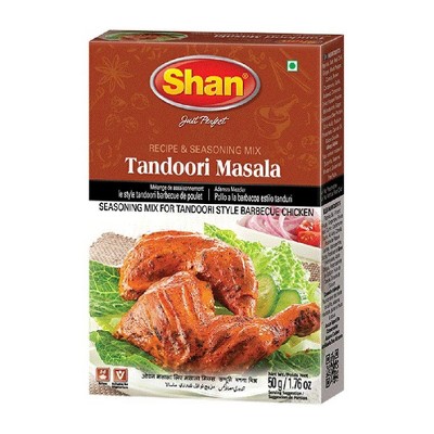 Shan - Tandoori Masala Seasoning Mix (50g) - Spice Packets for Tandoori Style Chicken (Pack of 3)