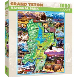 Alaska National Park Map 1000pc Jigsaw Puzzle by Masterpieces Puzzles Co #71840 