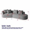 112" Oversize Modern Chenille Modular Sectional Sofa with 4 Pillows, Cloud-Style 4-Seat Couch for Living Room or Apartments - The Pop Home - 4 of 4