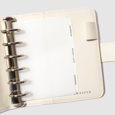 Cloth & Paper The Essentials Side Tab Planner Dividers Low Profile Black Foil